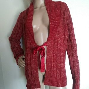 West End Front tie Cardigan Sweater